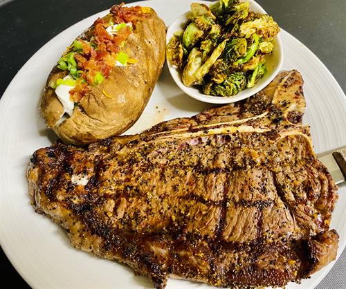 TBONE Tuesdays! 20-24 oz T-bone with 2 sides for only $26.99