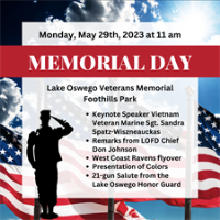 Lake Oswego Veterans Memorial Day Event