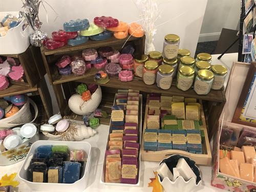We make and sell candles and soaps.  