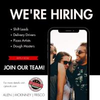 Romeo's Pizza on Lake Forest is HIRING!!!