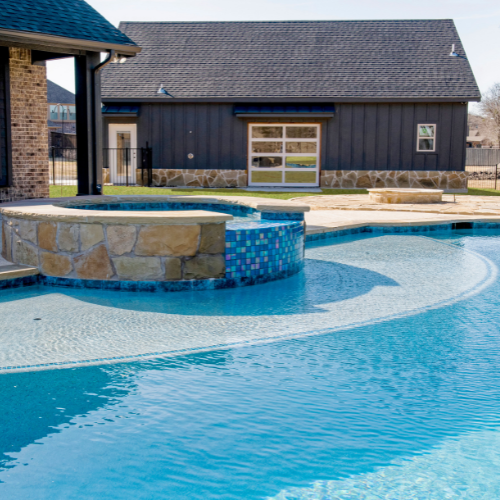 Completed Freeform Pool and Spa