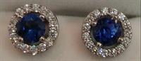 Ceylon Sapphires with Diamond Halos