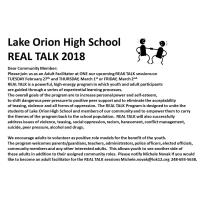 Lake Orion High School REAL TALK 2018