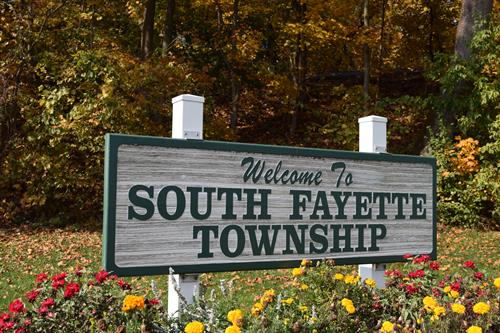 Welcome to South Fayette Township sign