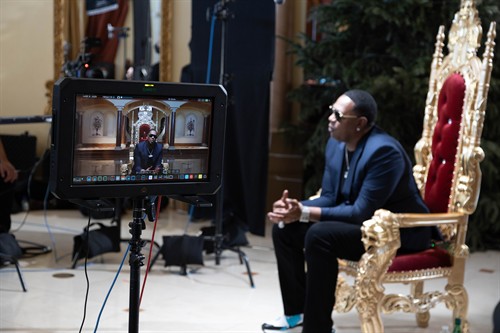 Filming Master P for a TV interview