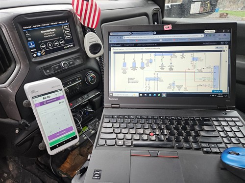 We take your banking information serious. When you pay with a card onsite, we use a secure, firewalled terminal on an encrypted mobile network with a VPN.  You will have a printed receipt and we never keep any payment information after the transaction. 