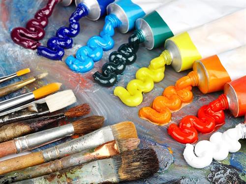 Oil, acrylic, gouache, and watercolor paints... we have it all!
