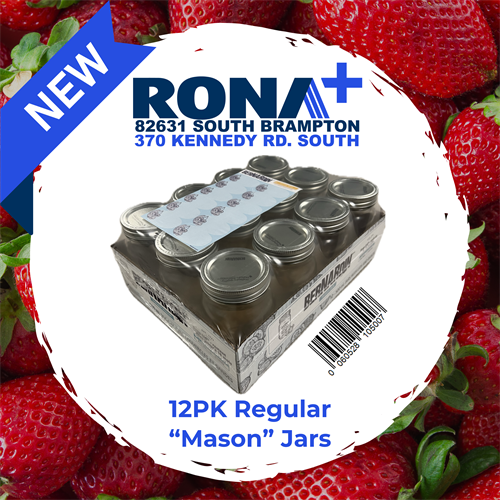 New Product Alert! Regular Mason Jars officially being offered at RONA+!