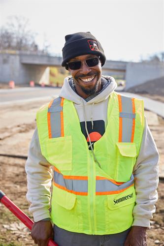 Happy team member at Sommerset Paving
