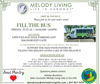 Fill the Melody Living LITH Bus and support the D300 Food Pantry