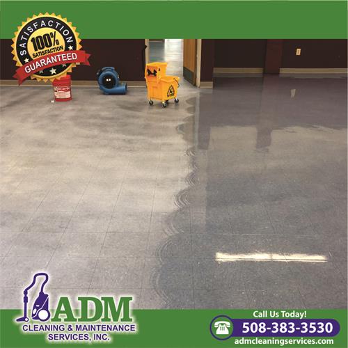 Before & After Strip & Wax Floor Cleaning Services 