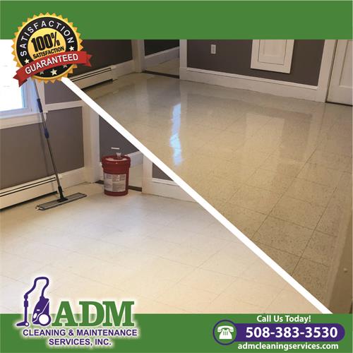 Before & After Strip & Wax Floor Cleaning Services 
