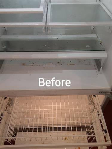 Before Photo of Refrigerator Cleaning Before Photo of Refrigerator Cleaning
