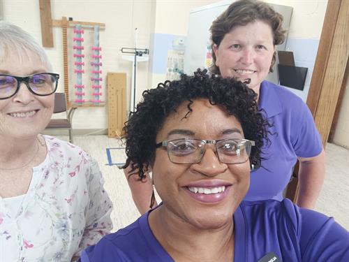 Joni Cook (Executive Director, Lauderdale County Commission on Aging), Amy Elder (Alzheimer's Association Board Member) and Katrina Kimble (Program Manager, Alzheimer's Association) attend the 2023 Rural Community Forum.