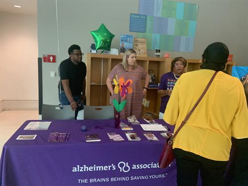 The  Alzheimer's Association participates in the Senior Expo.