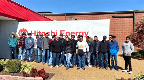Crockett County High School students visiting the plant for National Manufacturing Month. 