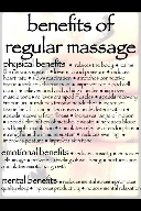Benefits of a regular massage