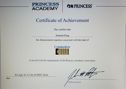 Princess Certification