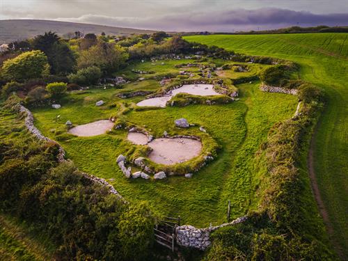 Carn Euny, one of the best-preserved ancient villages in the South West Photo credit - Tim Pearson, Instagram.com/cornwalllitwithlight