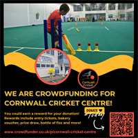 Cornwall Cricket Board Launches Crowdfunder Campaign for Cornwall Cricket Centre Enhancements