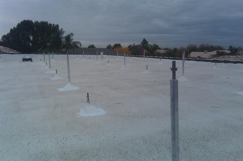 Your flat foam roof once we are done installing, is just not going to leak.  If it does, your PEP Solar warranty has you covered.
