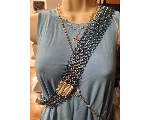 Blue Chainmaille 4 - 1 Belt