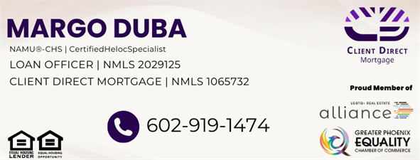 Margo Duba NMLS 2029125 | Home Loan Broker with Client Direct Mortgage NMLS 1065732