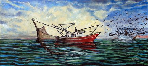 "Seabird 2000", acrylic, prints only, by George Douglas Lee