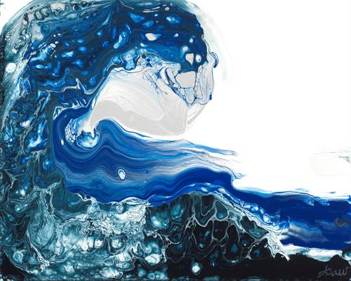 "The Wave", acrylic, by Gaw Jones