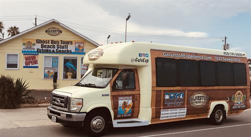 Tour bus and Experience Center at 15th and Seawall