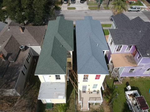 Drone Picture of Two New Roofs