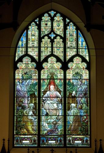 Sealy stained glass window, made by Louis Comfort Tiffany, Trinity Episcopal Church