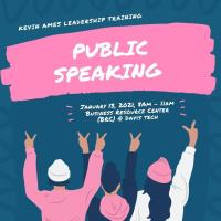 Ames Leadership Institute Fall 2020 Leadership Series: Effective Public Speaking