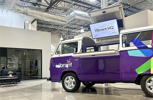 Vibrant Welcome VW Bus