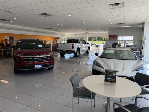 Eriksen Chevrolet new car showroom.