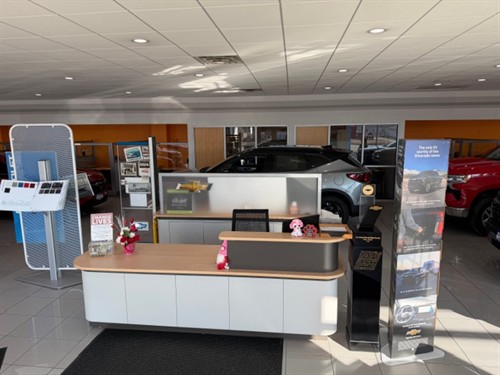 Our new car showroom reception desk.
