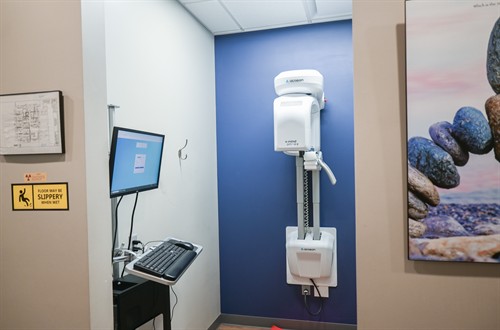 Secure Dental Davenport x-ray room and CBCT scanner.