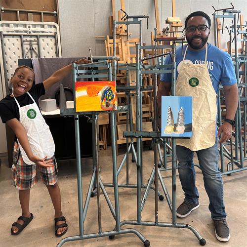 A Match showing of their masterpieces at our free monthly Figge art class
