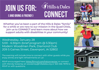 CONNECT with Hills & Dales on January 28!