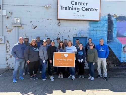 Volunteering at OneEighty 