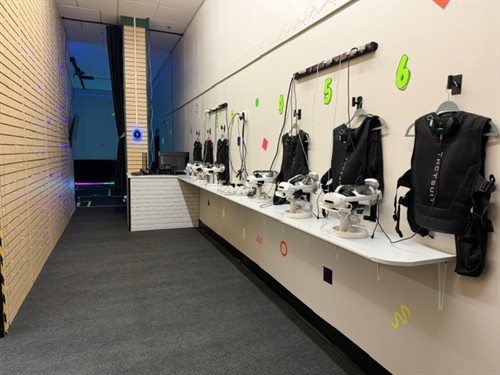 Headset and haptic vest station