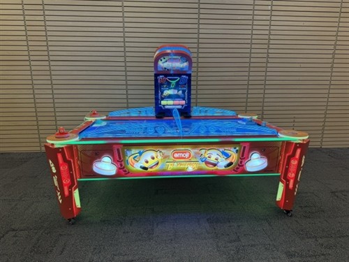 Air hockey in the lobby