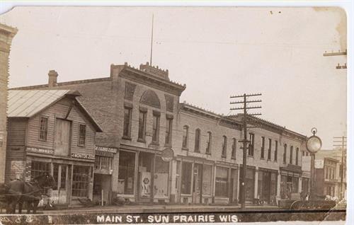 Downtown sun prairie in the early days
