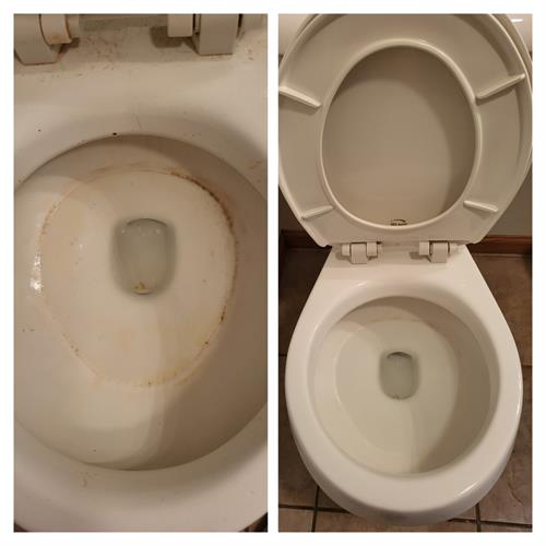 Before and after cleaning 