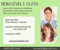 Reiki Level 1 class