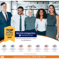 5th Year In a Row: One Community Bank Named Top Workplace In 2023