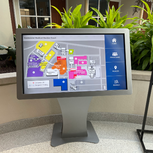 HCA Healthcare Centennial Garden Court Interactive Way-finding Kiosk