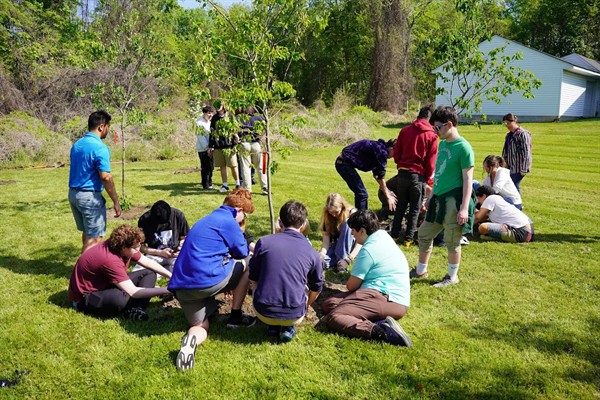 Giving back through community service at Millstream Park on Earth day. 