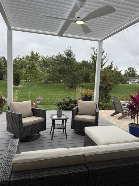 Integrated fan beam and fan 