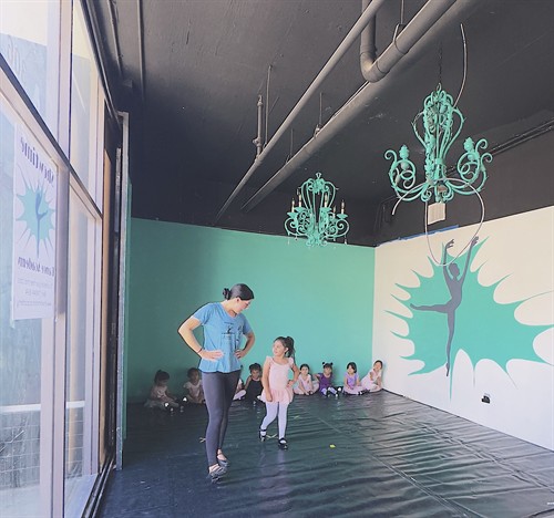 Our street-facing, smallest classroom, used for Preschool Ballet/Tap Combo Classes